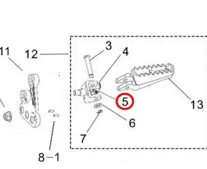 Light Bee Footpeg Return Spring